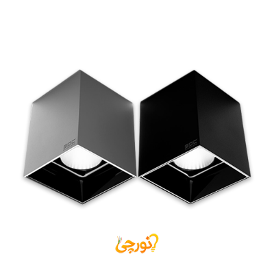 چراغ سقفی روكار كيوب بدنه مشكی رويه 11.4*11.4 سانت 30 وات