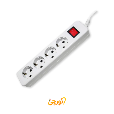 چند راهی برق چهار خانه ارت دار کابل 5 مدل 295 پارت الکتریک