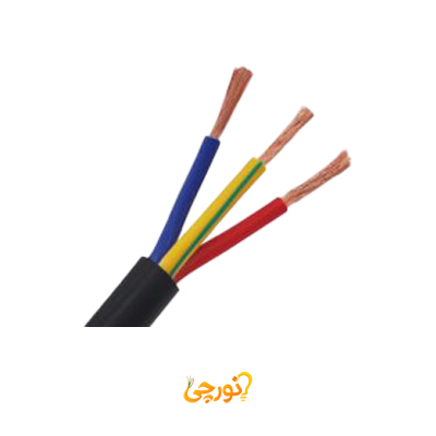 کابل افشان 3 در 50 + 25 لینکو مشکی