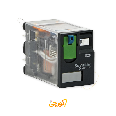 رله شیشه ای 8 پایه 24 ولت AC بدون LED اشنایدر