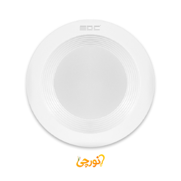 چراغ سقفی توکار دیپ اکونومی بدنه سفید گرد برش 9 و 10 سانت 6 وات EDC