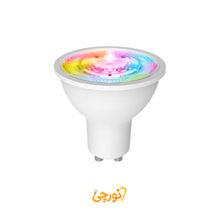 لامپ هالوژن 10GU هوشمند 5وات moes  پروتکل زیگبی RGB