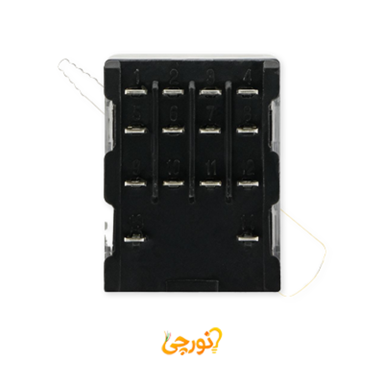 رله شیشه ای 8 پایه 24 ولت AC بدون LED اشنایدر