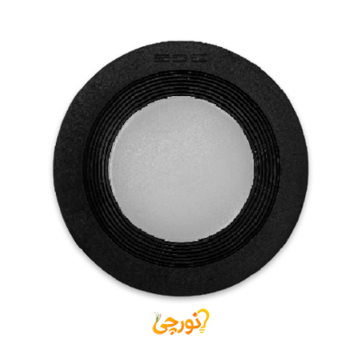 چراغ سقفی توکار دیپ اکونومی بدنه مشکی گرد برش 9 و 10 سانت 6 وات EDC