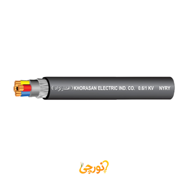 کابل قدرت با عایق و روکش PVC وایرآرمور NYRY سایز 4 در 95sm افشارنژاد خراسان