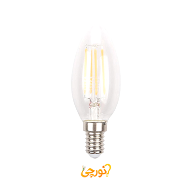 لامپ LED شمعی ۶ وات فیلامنتی E14
