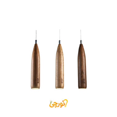  چراغ دکوراتیو چوبی سه شعله مدل AND-1361-L شعاع الکترونیک