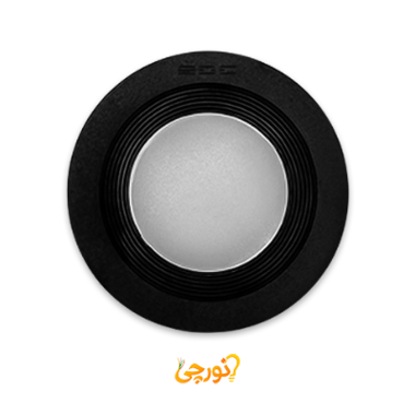 چراغ سقفی توكار ديپ اكونومی بدنه مشكی گرد برش 9 و 10 سانت 6 وات EDC