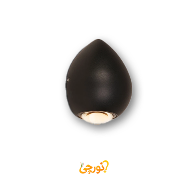 چراغ دیواری یک طرفه مشکی آفتابی 4 وات ضدآب کری ستاره شمال 