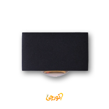 چراغ دیواری 2طرفه مشکی آفتابی 6 وات ضدآب سن آن ستاره شمال
