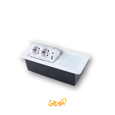 پریز توکار میلو ۱۰۲۴ | شارژ بی‌سیم Qi، USB