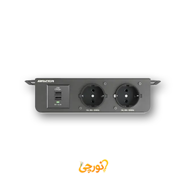 پریز روکار فکتور UPO2 | USB، نور لایت