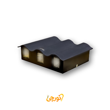چراغ دیواری فضای آزاد موجدار یک طرف لنز یک طرف رفلکتور 18 وات EDC