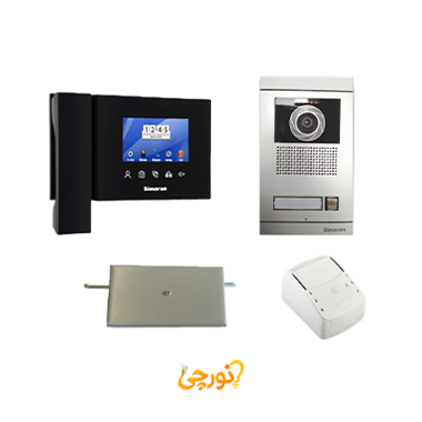 پکیج آیفون تصویری 47TK مشکی با پنل فرداد 1 تا 4 واحدی سیماران