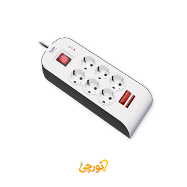 محافظ برق 6 خانه مدل پارت 8796 پارت الکتریک