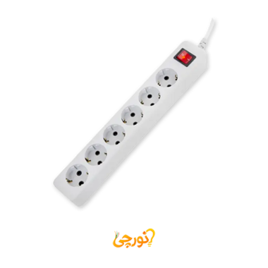 چند راهی شش خانه ارت دار کابل 1.8 متری مدل شهاب 657 پارت الکتریک