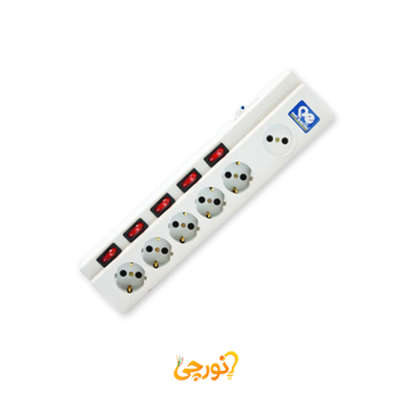 رابط برق 5+1 خانه پارت با کابل 1.8 متری مدل 2095 الکتریک
