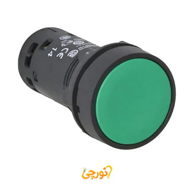 پوش باتن اشنایدر باکالیت سبز 1NO بدون LED داخلی