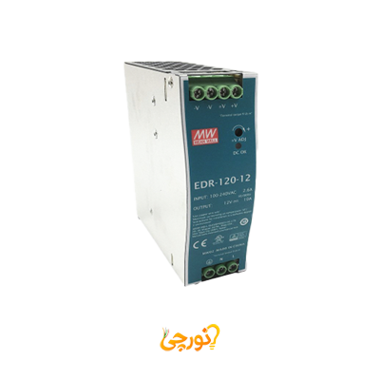 منبع تغذیه سوئیچینگ ریلی EDR-120-12 مین ول