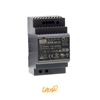 منبع تغذیه سوئیچینگ ریلی HDR-60-24 مین ول