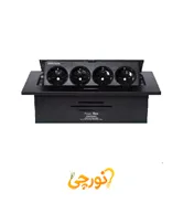 پریز توکار ۴ خروجی فکتور مدل HPO1