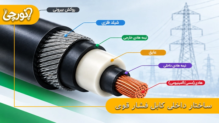 ساختار داخلی کابل فشار قوی