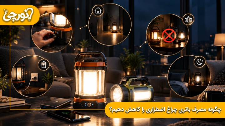چگونه مصرف چراغ اضطراری را کاهش دهیم