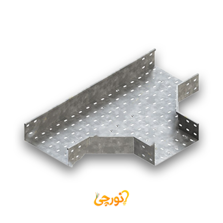 سه راهی سینی کابل گالوانیزه عرض ۲۰ سانتی‌متر