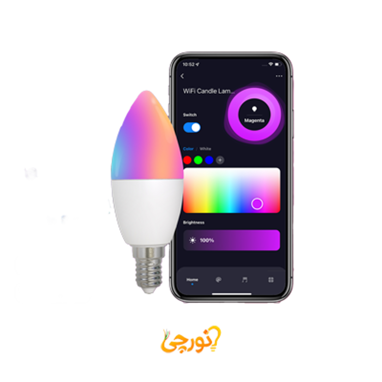 لامپ لوستري هوشمند 6وات پروتکل زیگبی RGB