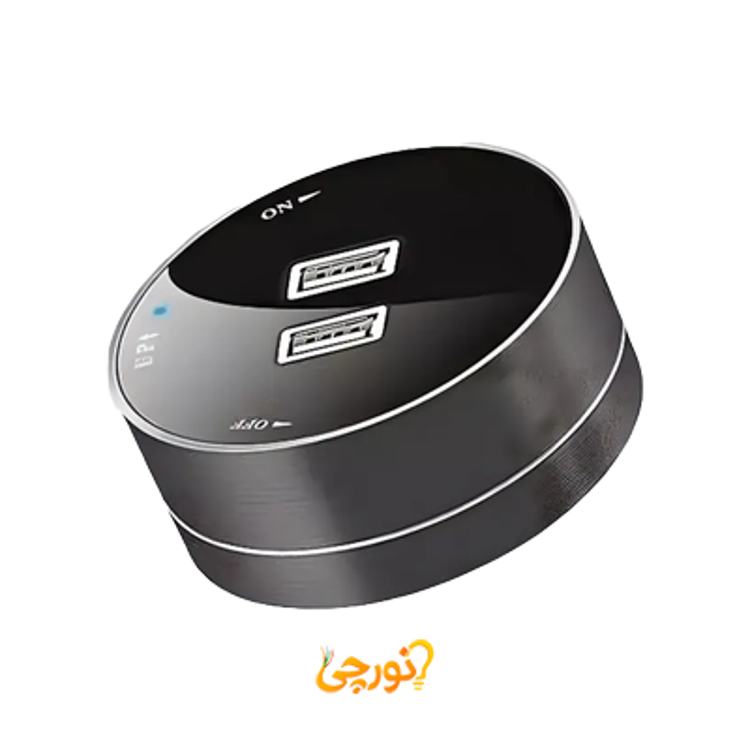 پورت شارژ USB ملونی مدل 10074 با رنگ بدنه مشکی