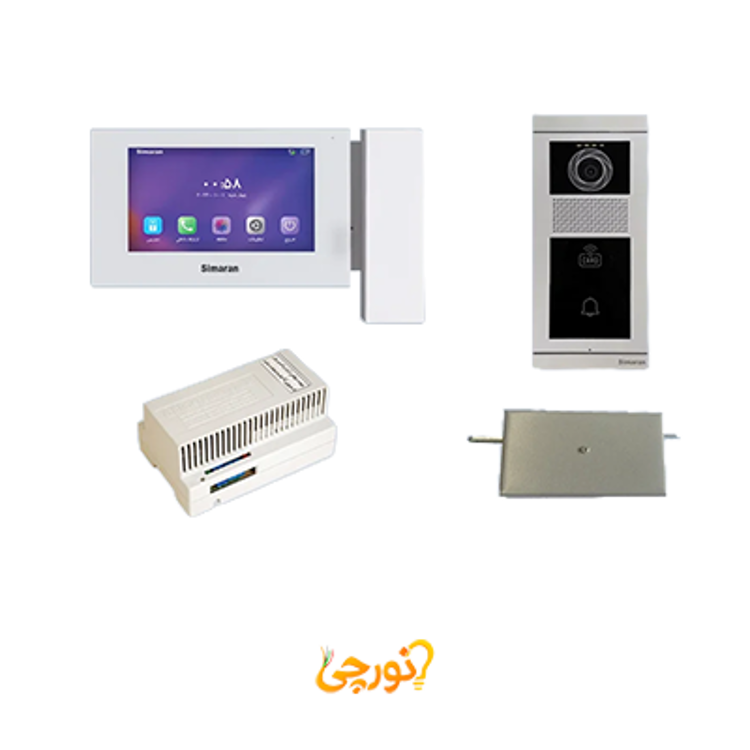 پکیج آیفون تصویری HD با پنل تاچ فرداد 1 تا 4 واحدی 76D سیماران