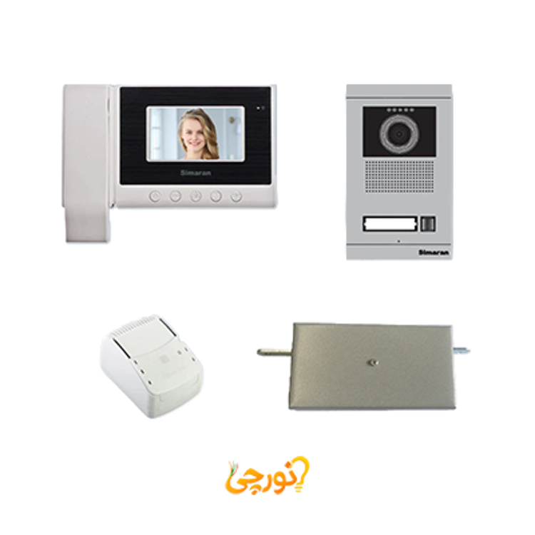 پکیج آیفون تصویری HS43 با پنل فرداد 1 تا 4 واحدی سیماران _ سفید