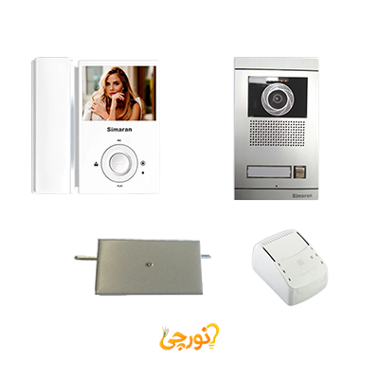 پکیج آیفون تصویری 43FL با پنل فرداد 1 تا 4 واحدی سیماران _ سفید