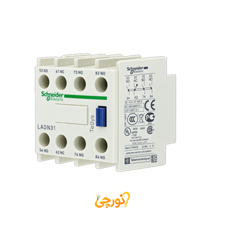 کنتاکت کمکی 4NO اشنایدر کد LADN40