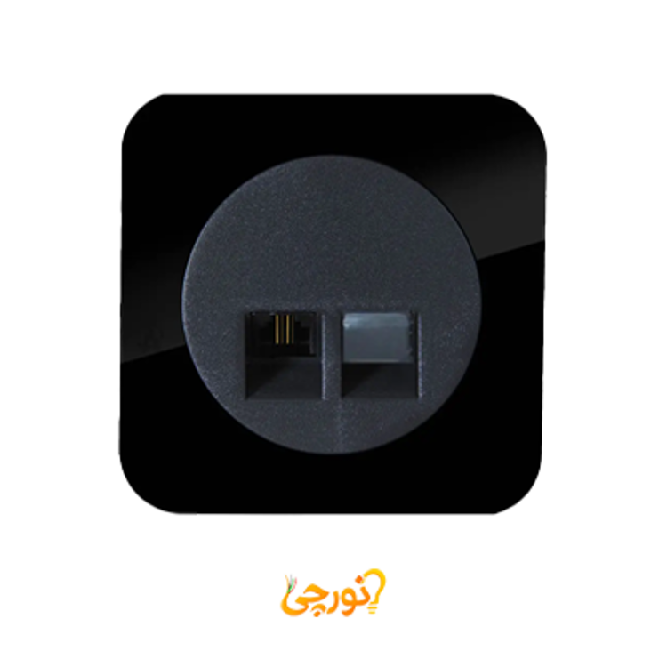 سوکت شبکه cat6 دلند پلاس مدل آدا پلکسی  مشکی 