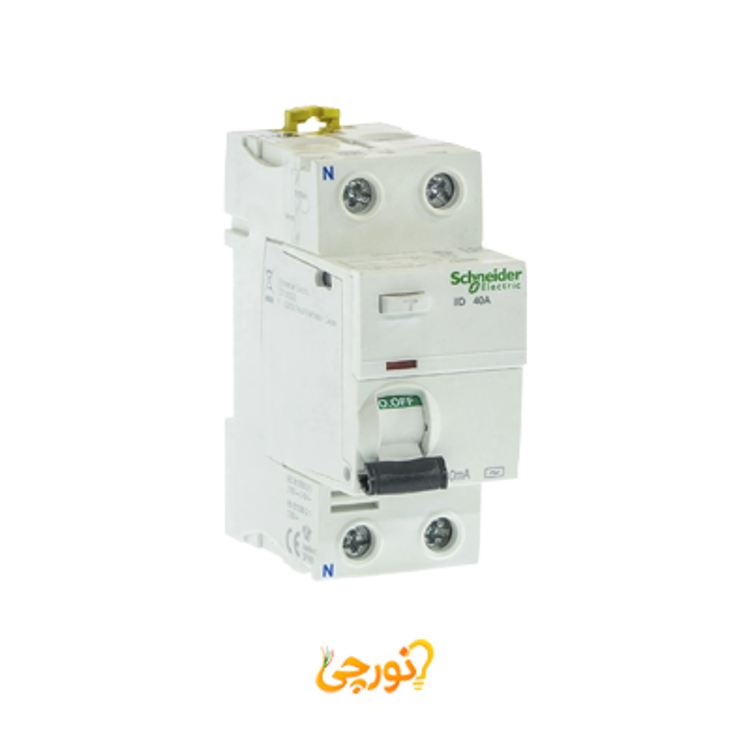 محافظ جان تک فاز 40 آمپر اشنایدر کد فنی A9R41240 نمای سه رخ
