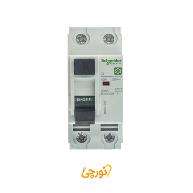 محافظ جان تک فاز 40 آمپر اشنایدر کد M9R11240 نمای روبرو