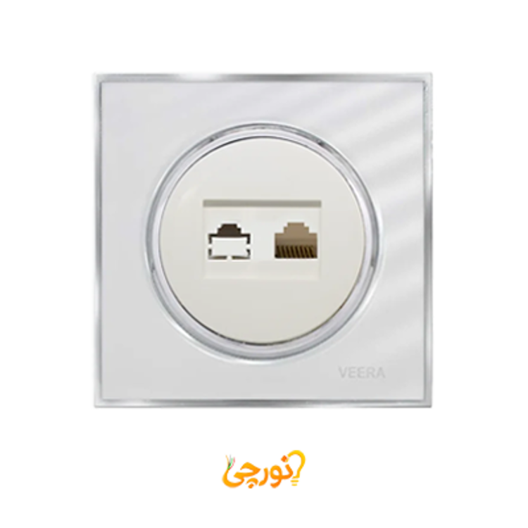 پریز cat3 ویرا مدل شهاب سفید