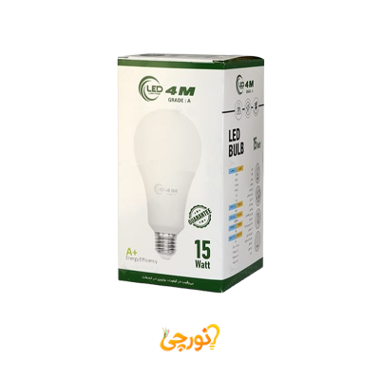 جعبه لامپ حبابی 15 وات LED 4M فورام