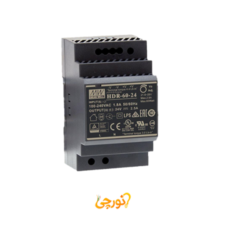  منبع تغذیه سوئیچینگ ریلی HDR-60-12 مین ول
