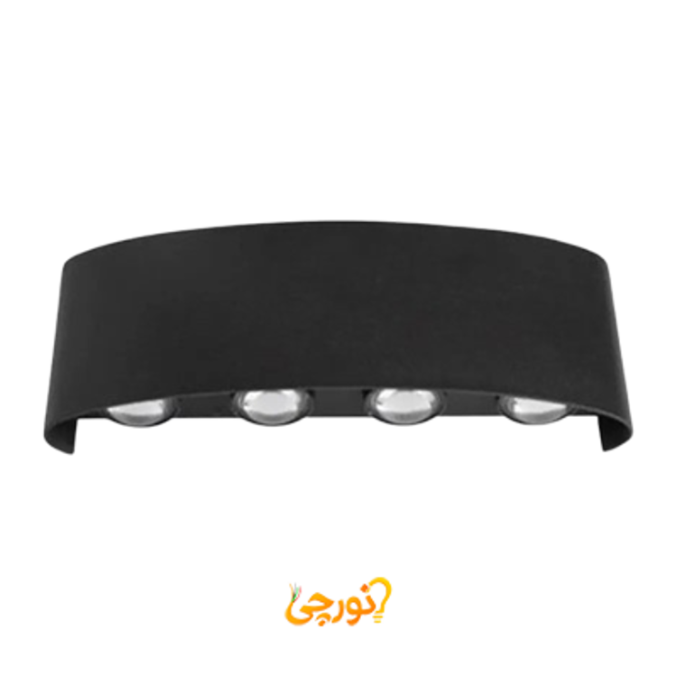 چراغ دیواری دکوراتیو 8 وات یکتا افروز مدل AL-004 بدنه مشکی