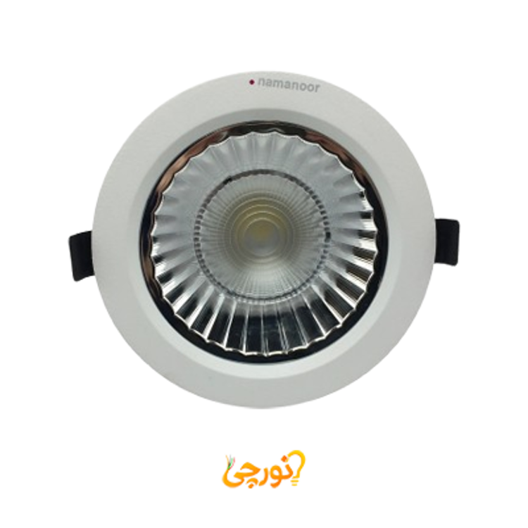 نمای روبرو چراغ سقفی 50 وات COB مدل CA04-R50 نمانور