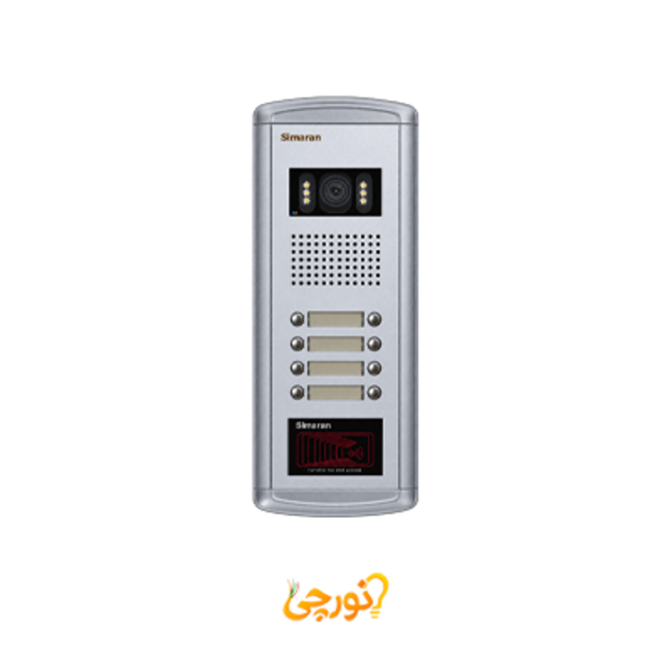  پنل دربازکن فراز کارتی ۱ تا ۸ واحدی مدل VFEC8D-N سیماران-نقره ای