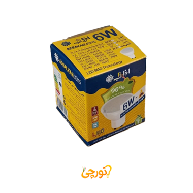 لیست قیمت لامپ هالوژن ال ای دی 6 وات SMD  مدل AF-SGU10-6WD افراتاب
