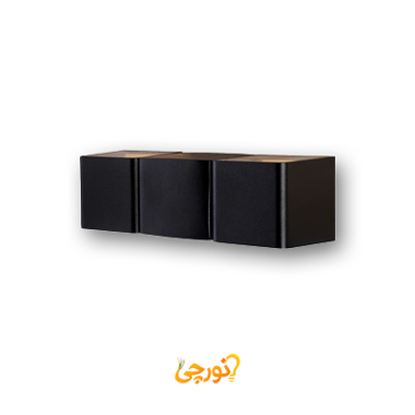 چراغ دیواری دو شعله دوطرفه مشکی آفتابی 6 وات کری ستاره شمال