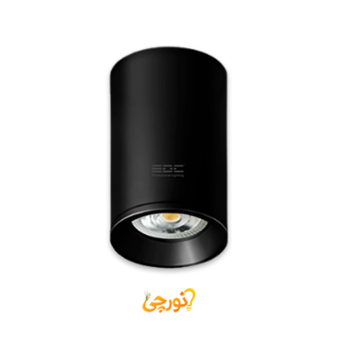 چراغ سقفی روكار سلين 10 سانت بدنه مشکی رويه 6 سانت GU10