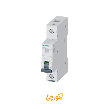 کلید مینیاتوری تک پل 10 آمپر مدل 5SL6-1P-C10-6K زیمنس 